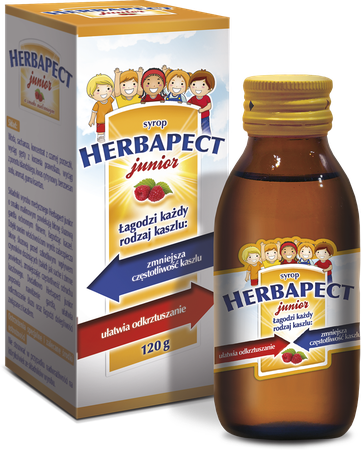 Herbapect junior o smaku malinowym 5906071063737
