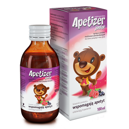 Apetizer Junior, raspberry and currant flavour apetizerjunior malinowoporzeczkowy