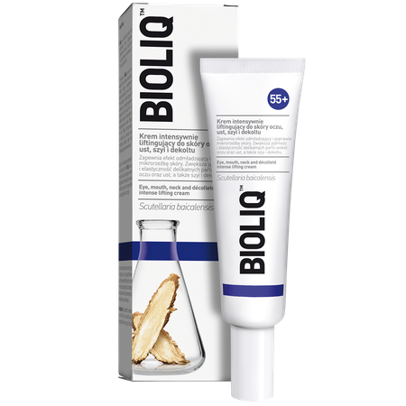 Bioliq 55+ Krem intensywnie liftingujący do skóry oczu, ust, szyi i dekoltu Bioliq 55+ Krem intensywnie liftingujący do skóry oczu, ust, szyi i dekoltu