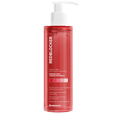 Redblocker soothing oil for the cleansing of sensitive and rosacea skin Redblocker kojący olejek do oczyszczania skóry wrażliwej i naczynkowej