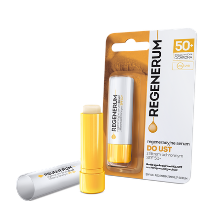 SPF 50+REGENERATING LIP SERUM Regenerum regeneracyjne serum do ust z filtrem ochronnym SPF 50+