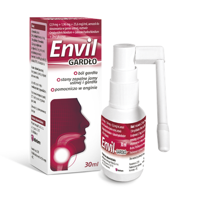 Envil gardło, aerozol