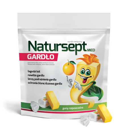 Natursept MED горло, растворимые жвачки Natursept MED gardło, gumy rozpuszczalne