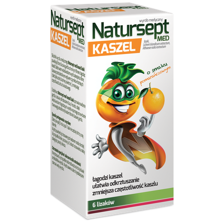 Natursept MED cough lollipops, orange flavoured nautrsept_lizaki_kaszel