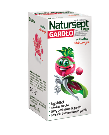 Natursept MED gardło lizaki o smaku wiśniowym