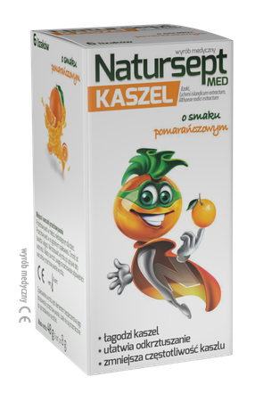 Natursept med kaszel lizaki, o smaku pomarańczowym